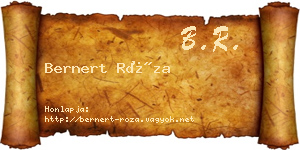 Bernert Róza névjegykártya